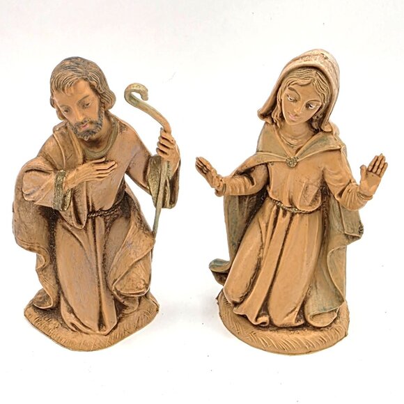 Vintage Fontanini Heirloom Depose Made Italy 1983 Small Nativity Figures 9 pcs - Picture 3 of 16